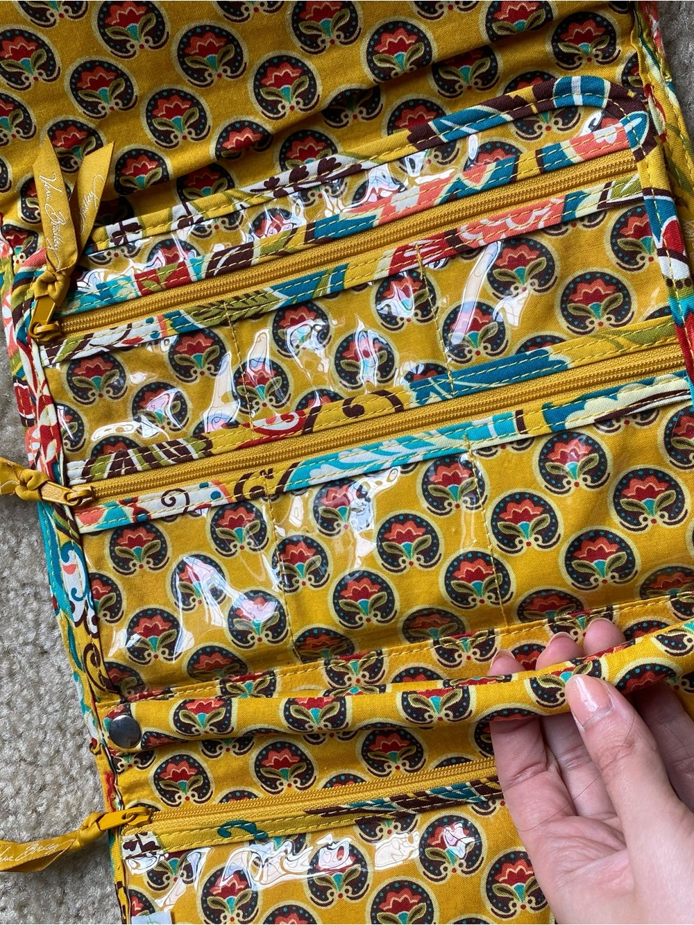 Vera Bradley Provencal Quilted Trifold Jewelry Organizer - Picture 6 of 7